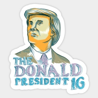 Trump President 2016 Drawing Sticker